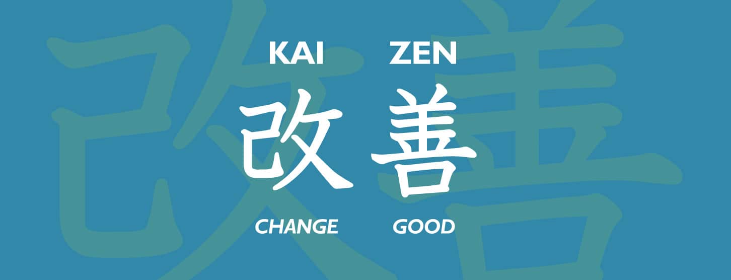 picture of Kaizen which means change good in Japanese